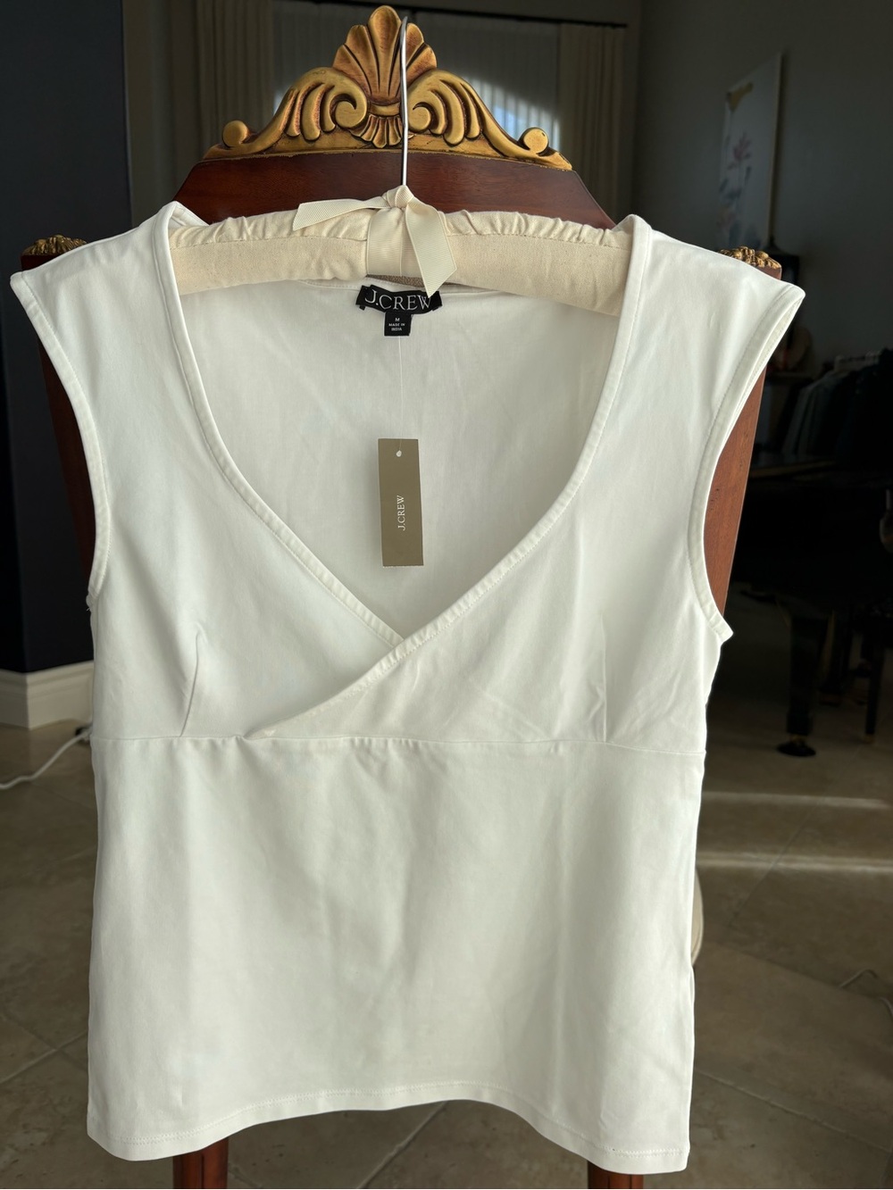 J Crew short sleeve surplice top